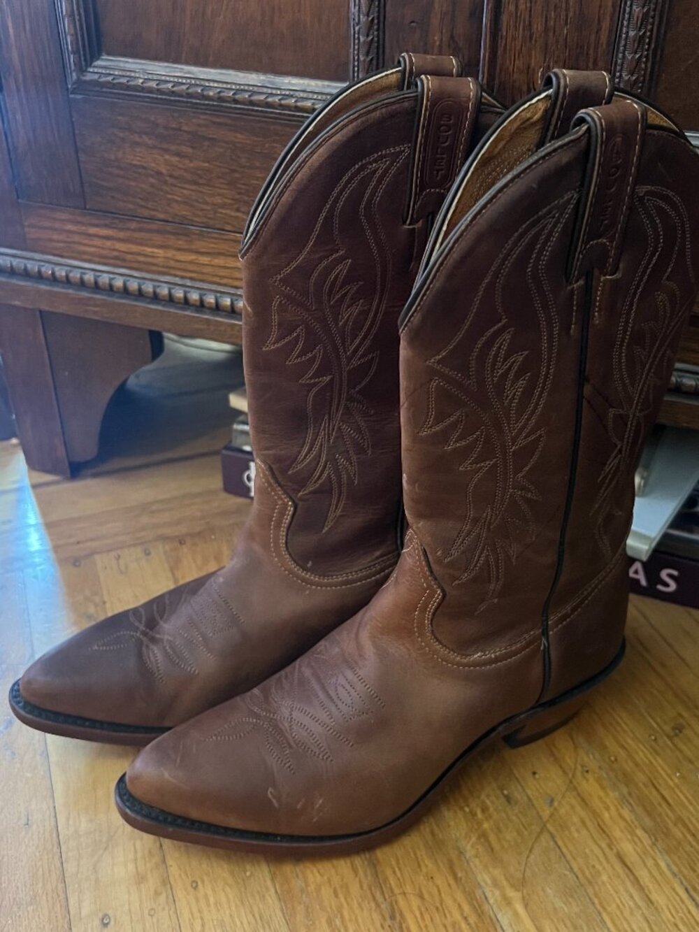 Boulet hillbilly golden cowboy boots size 7c